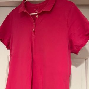 Hot pink polo shirt